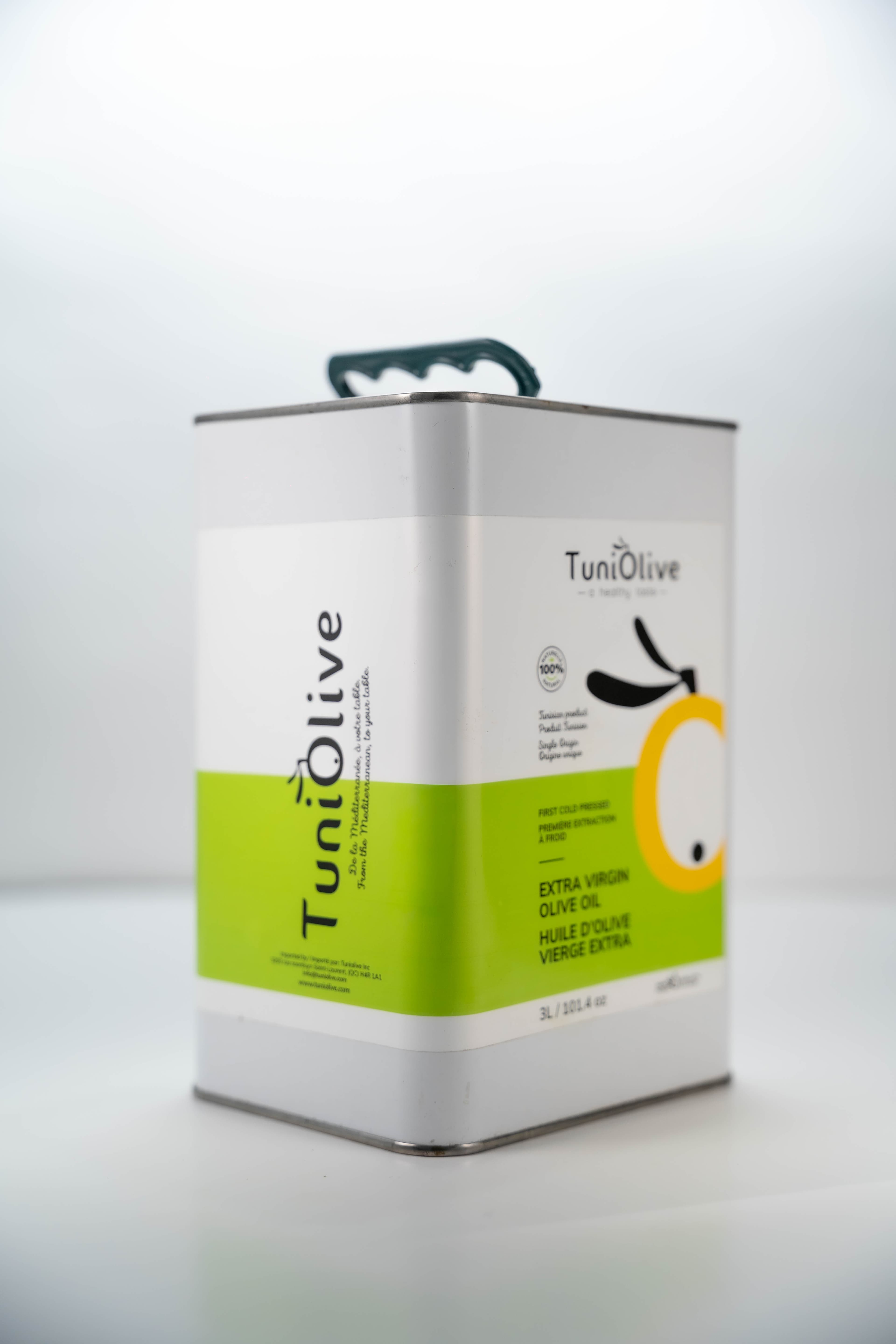 TuniOlive Extra Virgin Olive Oil – 3L Tinc