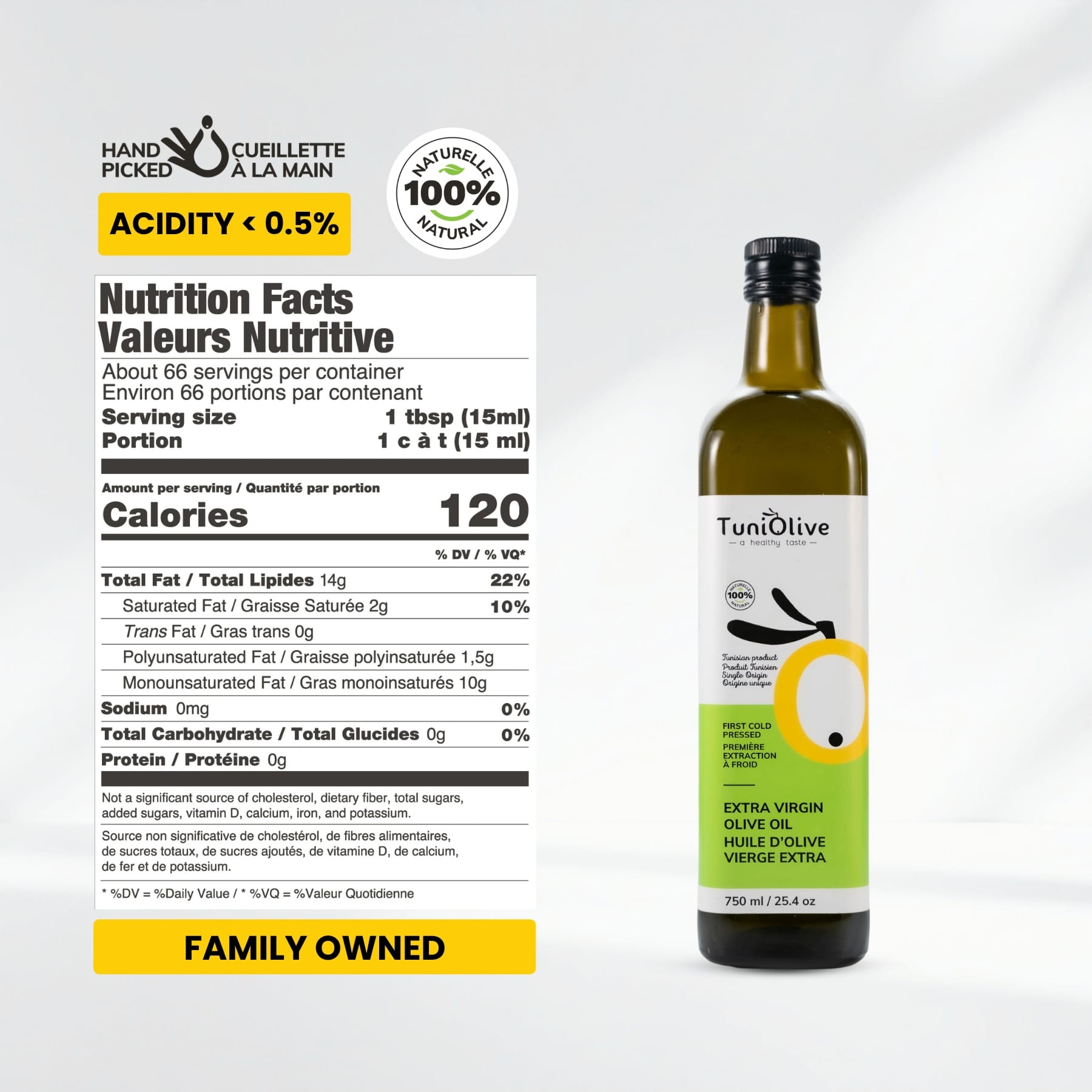 TuniOlive Extra Virgin Olive Oil – 750 mL Bottle 4