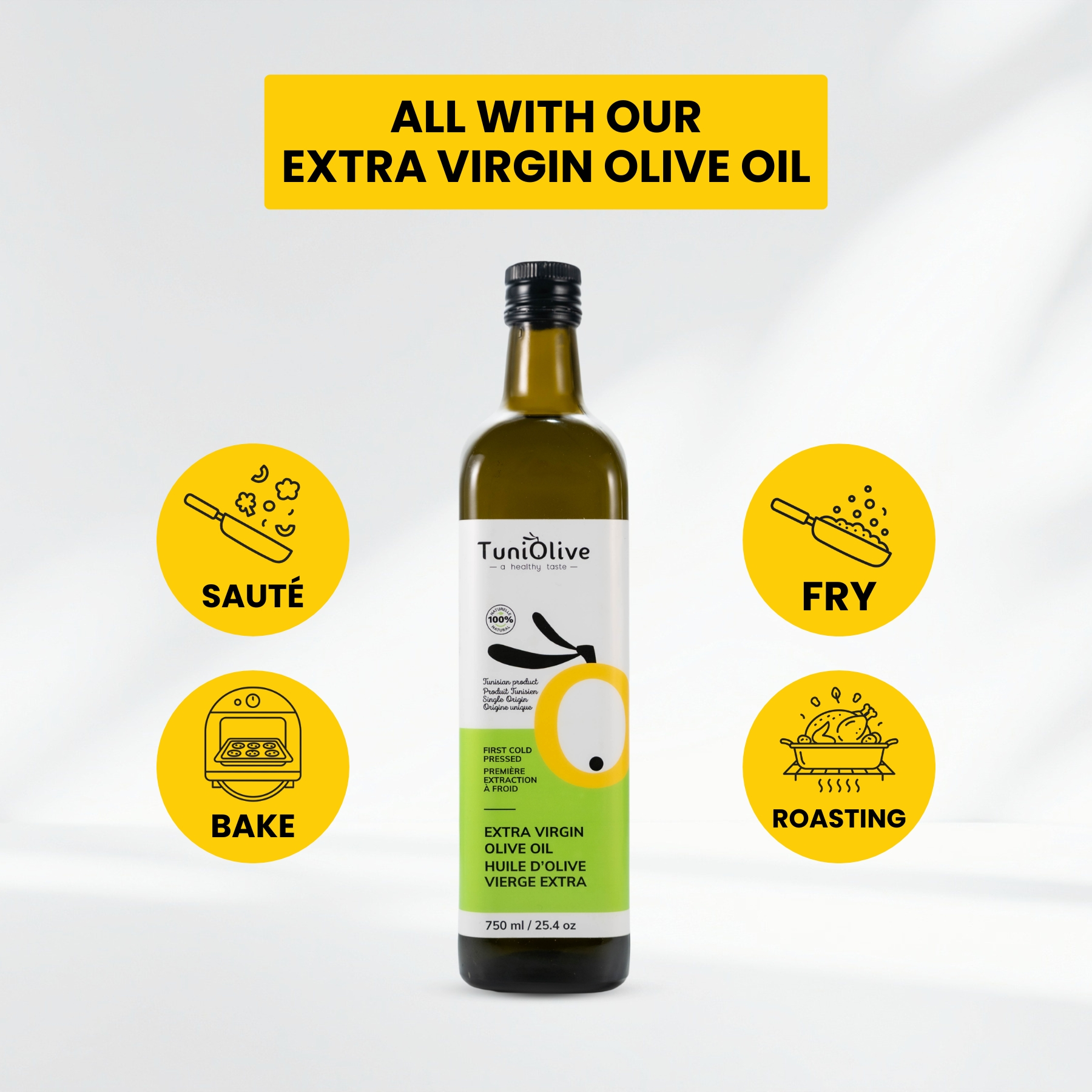 TuniOlive Extra Virgin Olive Oil – 750 mL Bottle 5